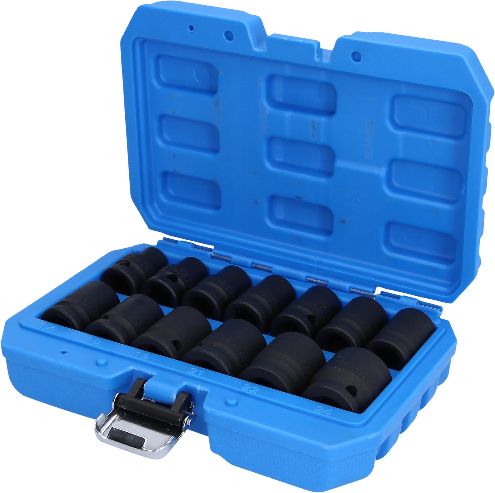 BRILLIANT TOOLS BT022620 1/2 Inch Impact Socket Set Hexagonal 13-Piece Short [Powered by KS Tools]