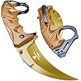 Snake Eye Tactical Everyday Carry Assist Style Folding Pocket Knife EDC (Gold)