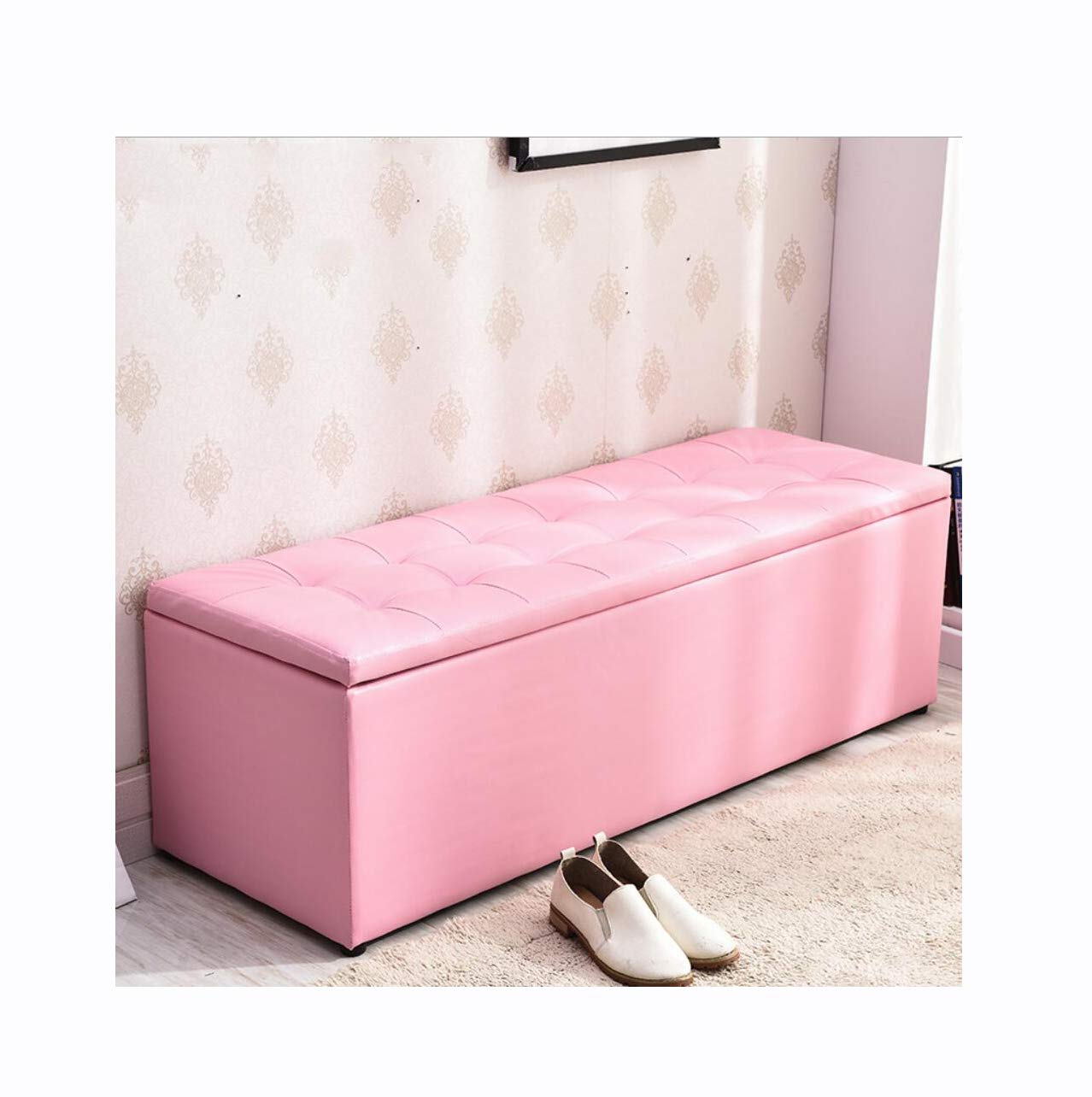 30 35cm Long Leather Storage Stool Shoes Changing Bench Shoe