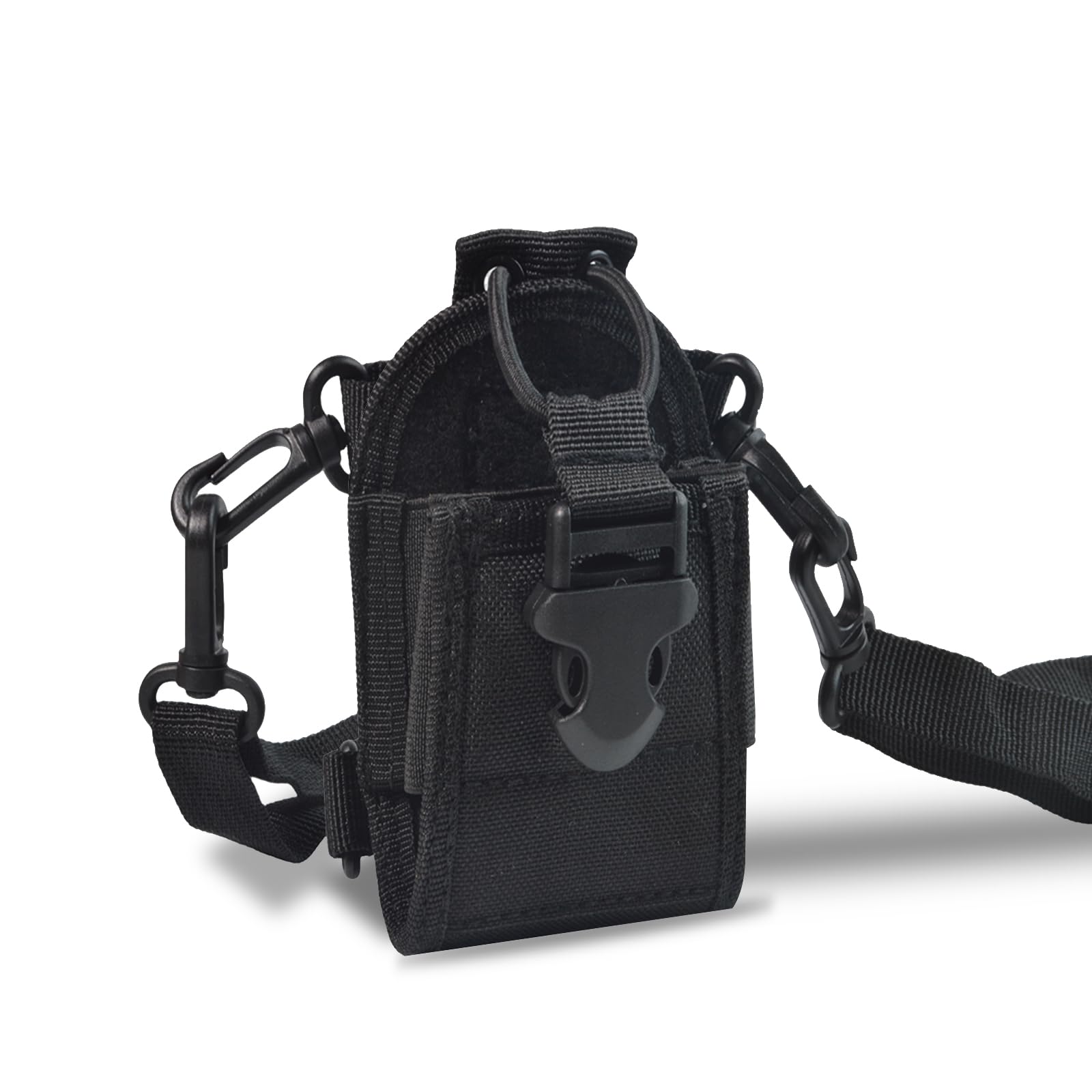 UAYESOK Small Radio Holder for Belt Walkie Talkie Pouch Holster Security Tactical Carrying Case with Shoulder Strap for Baofeng UV-5R 888S Motorola Talkabout TLKR Midland Kenwood Two Way Radio