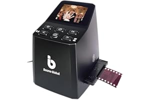 BEONE GLOBAL BEONEGLOBAL ClearScan MINI Film Scanner 16MP Slide & Film Scanner, Converts 35mm/135/126 Film & Slides to Digital Photos, Easy-to-Use Film Digitizer，2.31" LCD Screen