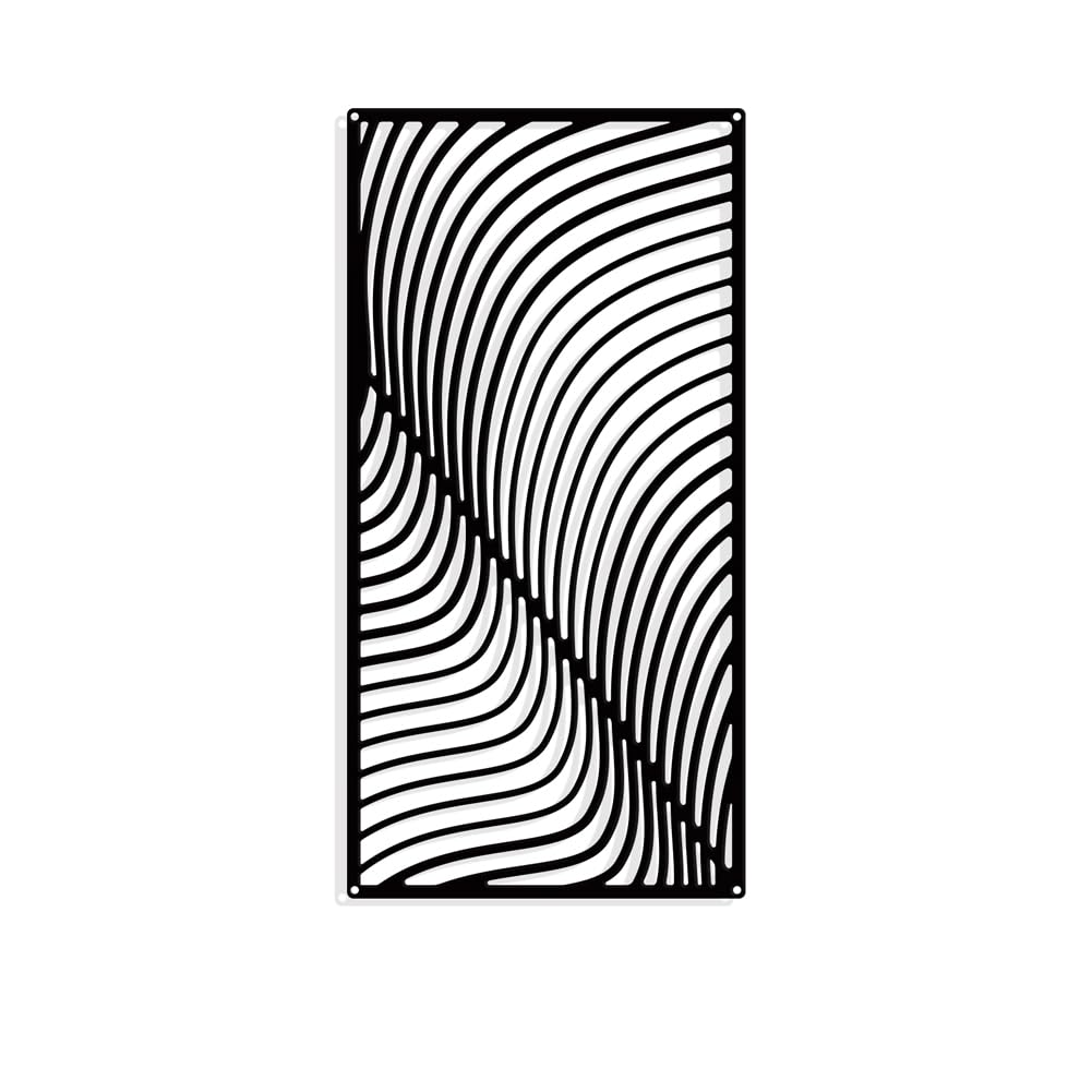 NBEADS Solid Geometry Metal Wall Art Decor, Black Wall Hanging Decor Silhouette Wall Art for Home Bedroom Living Room Garden Hotel Office Wall Christmas Festival Decoration Gift, 29.4×14.7cm