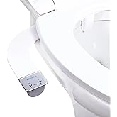 Brondell SS-250 SimpleSpa Thinline Essential Bidet Attachment for Toilet Seats with Adjustable Water Pressure, Side Arm Contr
