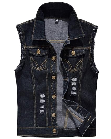 Männer Jungen Frühling Sommer Herbst Winter Weste ärmellose Jeansjacke Rock Hip Hop Jacke