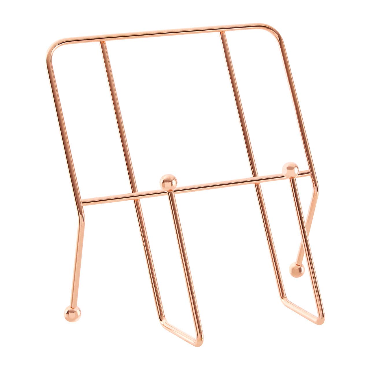 Premier Housewares Elegant Design Cookbook Stand With Copper Finish | Copper Finish Recipe Book Stand For Kitchen | Durable Book Stand For Cookbooks | Iron Constructed Stand