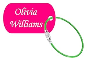 Custom engraved luggage (bag) tag