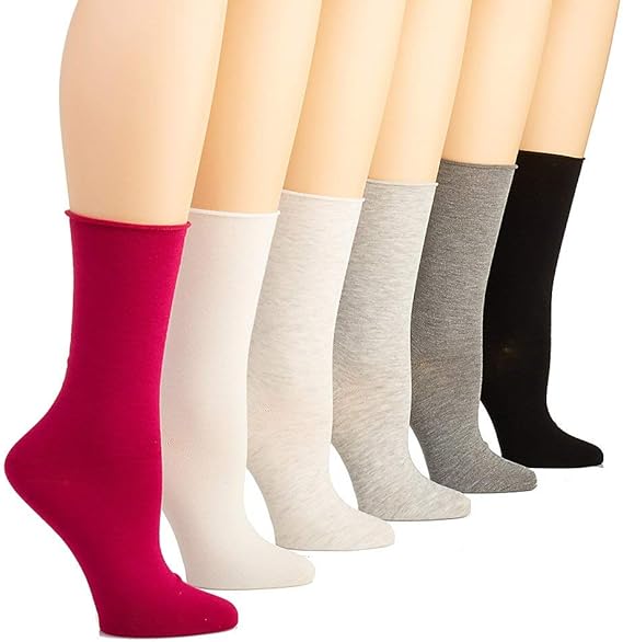 RollTop Trouser Socks 6Pack Amazon.ca Clothing & Accessories