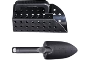 Yosoo Health Gear Metal Detecting Sand Scoop Set, Stainless Steel Beach Sifter with Front Handle and Trowel Shovel Accessorie