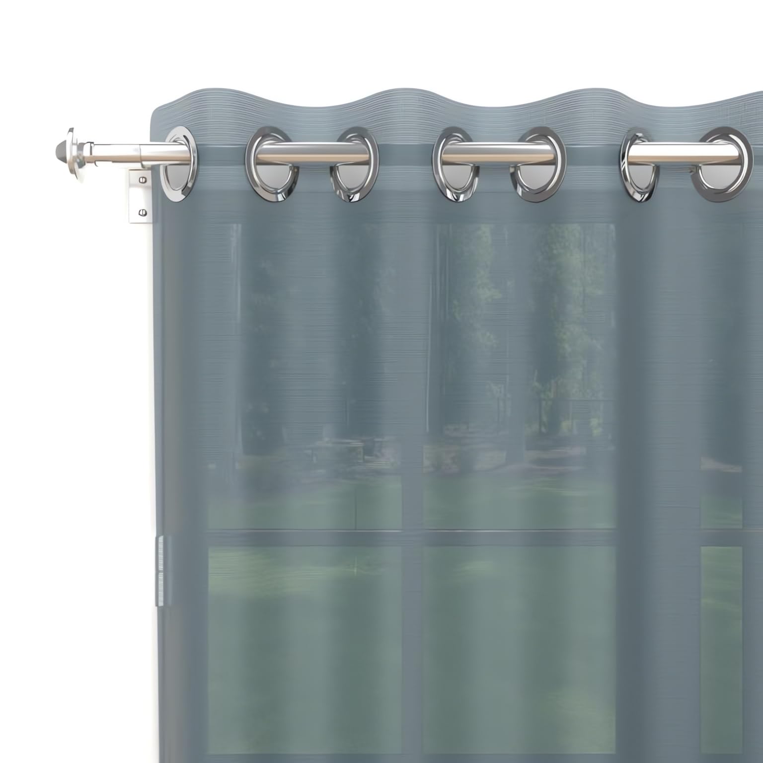 Soleil d'ocre Polyester Blue Curtains 140 x 180 cm