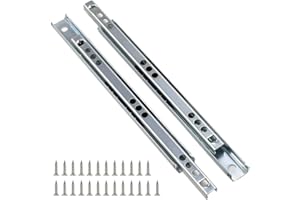 JYXINDZKJ Yoohey Metal 7.2 inch Drawer Slides, Ball Bearing Two Way Slide Track Rail 0.7 inch Wide 1 Pair