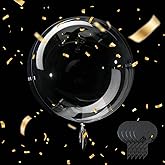 Clear BoBo Balloons - 10pcs 30inch Large Transparent Bubble Globos with Ribbon for Stuffing Birthday Party Wedding DIY Decorations