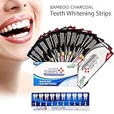 Activated Charcoal Teeth Whitening Strips,Teeth Whitening Kit,Black Teeth Strips,Teeth Bleaching, Advanced Formula With Natural Activated Charcoal 20 Strips with a Fresh Mint Flavor