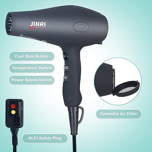 Professional Salon Grade Hair Dryer, Fast Drying 1875w Ionic Blow
