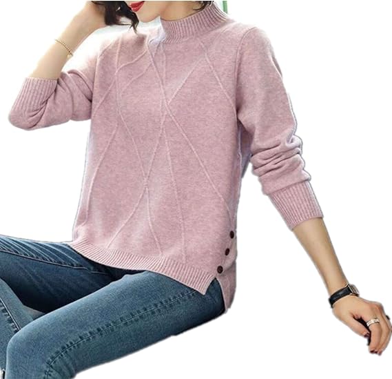 Amazon Joy Corn レディース セーター ニット Tシャツ 春季 新金ロールアップスリーブ ビックシルエット 七分袖 カットソー 純綿100 002 セーター 通販