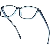 IGnaef Natural Crystal Stone Lenses Reading Glasses with Clear Real Glass Lenses UV Protection