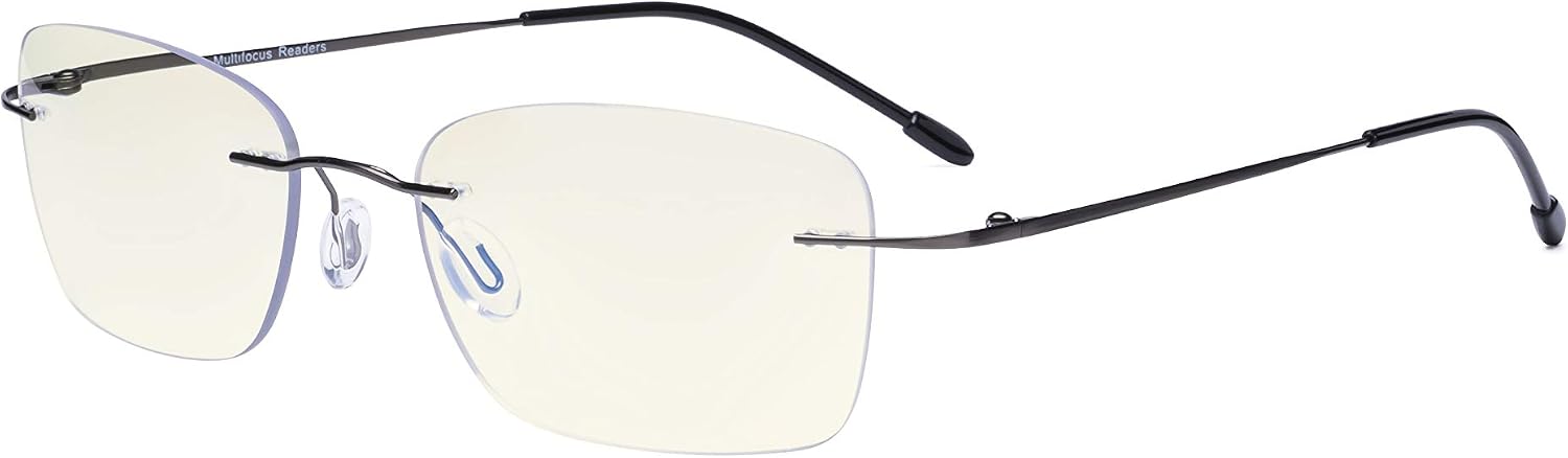 Eyekepper Rimless Progressive Readers Women, UV Protection Rimless Multifocus Computer Readers