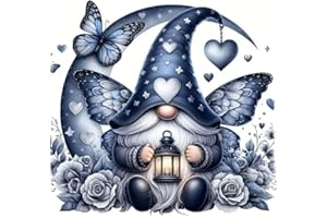 TAEYSCK Gnome Stamped Cross Stitch Kits for Adults Beginner, Easy Counted Cross Stitch Kits Printed Butterfly Stitching Patterns Dimensions Needlepoint Art Crafts Embroidery Kits for Adults Beginners