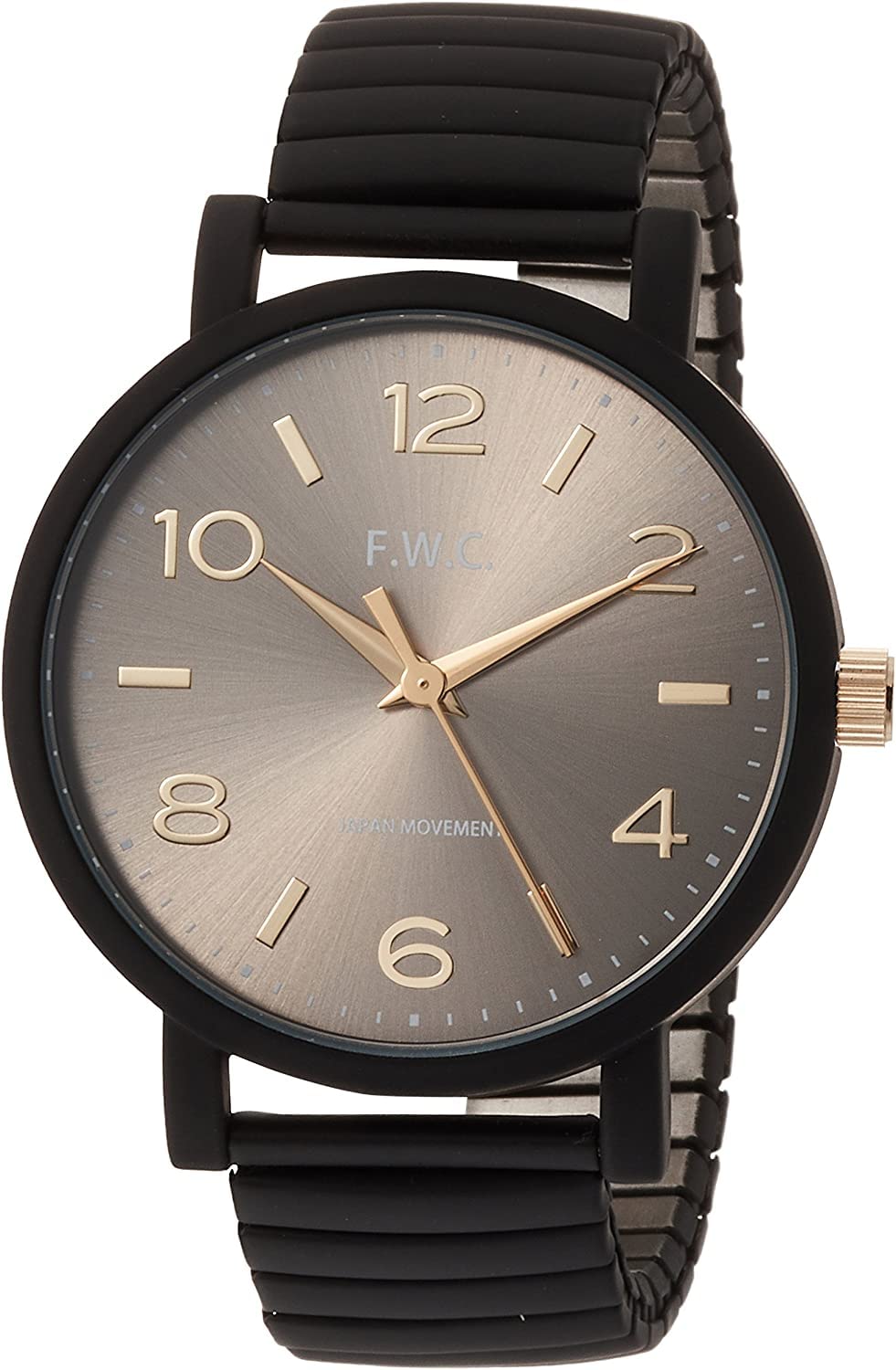 Fieldwork DT129p-3 Analog Oreo Gray Jabara Metal Band Women's Black Wrist Watch