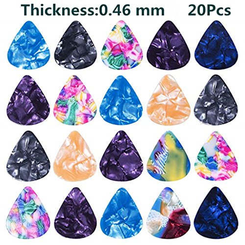 Kasmena 60Pcs Guitar Picks,Unique Guitar Gift Guitar Plectrums for Bass, Electric and Acoustic Guitars Includes 0.46mm, 0.71mm, 0.96mm