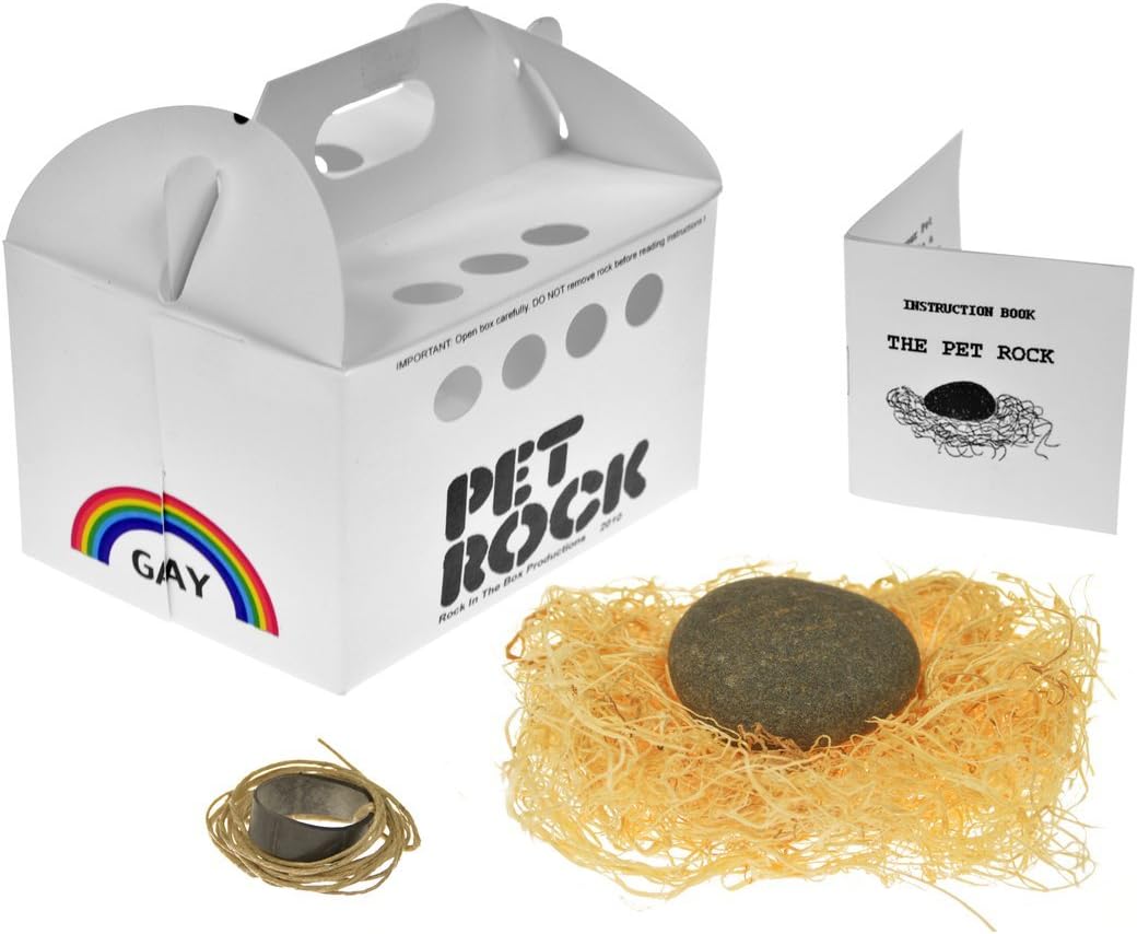 Gay Pet Rock With Walking Leash Silliest Gag Gift