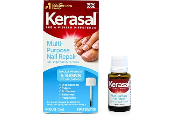 Kerasal Multi-Purpose Nail Repair, Nail Solution for Discolored and Damaged Nails, 0.43 fl oz