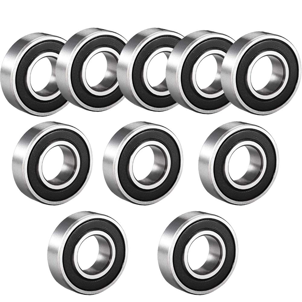 10 Pack Deep Groove Ball Bearing Double Side Rubber Sealed Deep Groove Ball Bearings 10mm x 26mm x 8mm