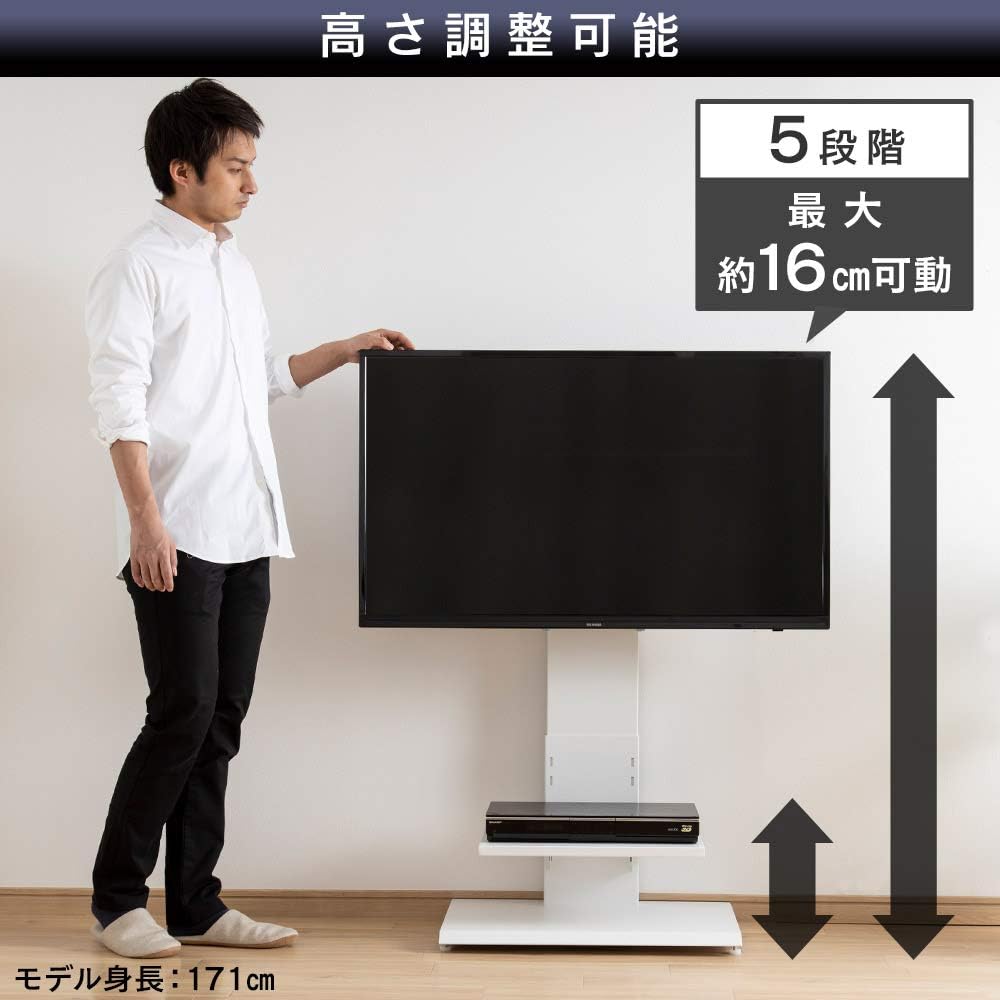 Amazon Co Jp アイリスオーヤマ 43v型 4k対応液晶テレビ Wチューナー 外付hdd対応ベゼルレスモデル テレビ台 壁掛け風 テレビスタンド ナチュラル 60 40 104 5 1 5cm セット 家電 カメラ
