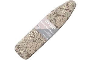 ZCFYGDX Breathable Ironing Board Cover,Resist Scorch Polyester & Staining,Wear & Soil Resistant Covers, Easy Installation 3 Fasteners,Elastic Edges, William Morris Prints (14 x 45 inch)