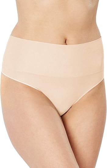 Amazon Com Spanx Women S Everyday Shaping Panties Seamless Thong