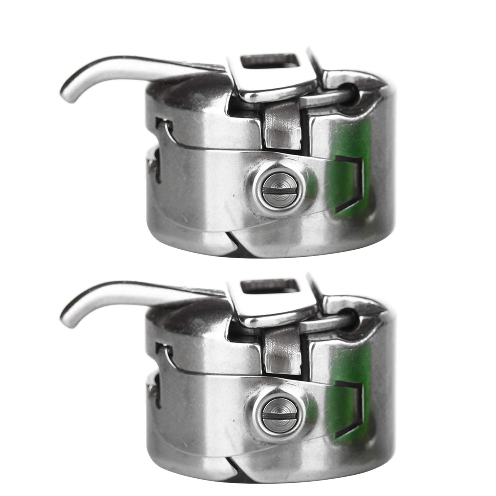 ABOAT 2 Pieces Sewing Machine Bobbin Case Stainless Steel Bobbin Cases for Front Loading 15 Class Machines