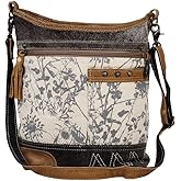 Myra Bag Floral Purses for Women - Canvas Floral Purse with Genuine Leather Accents, Casual Everyday Women’s Flower Bag