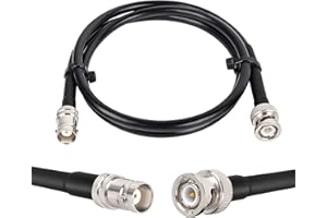 MOOKEERF BNC Male to BNC Female Coaxial Cable 50 ohm RG8X Coax Ultra Low Loss for Antenna, RF Radio, Modem, Oscilloscope, Spectrum, Analyzer, Signal Generator (3FT)