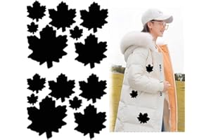 6PCS Self Adhesive Clothes Repair Patches,25 * 15cm Black Waterproof Down Jackets Patch,Different Size and Shape Polyester Re