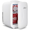 BEICHEN Mini Fridge [Upgrade], Small Fridge Rapid Cooling 4 Liter/6 Cans Skincare Fridge, Cooler and Warmer Refrigerators for Bedroom, Cosmetics, Office and Car (White)