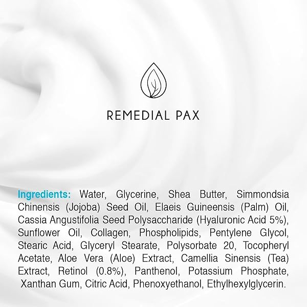 REMEDIAL PAX FACE MOISTURIZER RETINOL CREAM, ANTI AGING NECK FIRMING CREAM, COLLAGEN DAY & NIGHT FACE CREAM WITH HYALURONIC ACID FOR WOMEN & MEN, 1.85 FL OZ