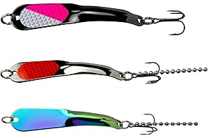 IRON DECOY Steely Spoon Fishing Lures, Multipack Bundles, Casting, Trolling, Jigging, Ice, Lake, River, Stream, Freshwater, Trout, Bass, Walleye, Salmon, Crappie, Pike