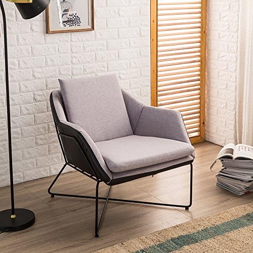 Emall Life European Style Modern Armchair Fashion and Leisure Living Room Accent Chair (Gray)