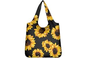 WELLFLYHOM Reusable Grocery Bags Foldable Washable Reusable Cute Design Shopping Totes Waterproof Eco-friendly Polyester Bags