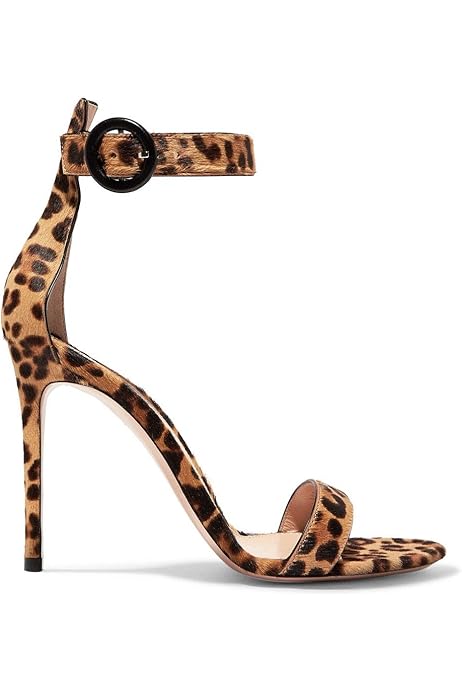 animal print open toe heels