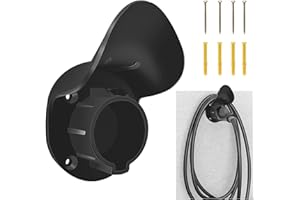 EV Charger Holder Wall Mount for J1772 - Waterproof Dock with Locking Clip, Heat-Resistant ABS - Universal for Hyundai, Audi,