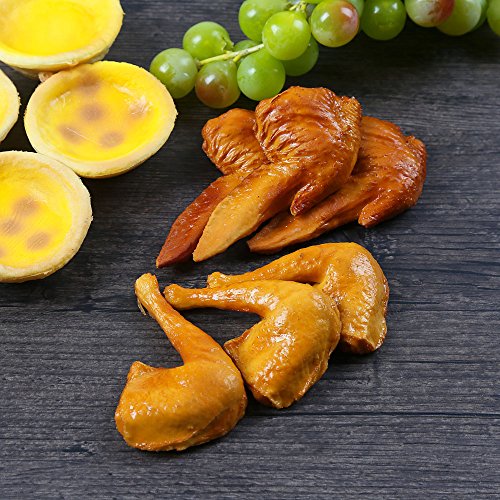 ZUINIUBI Fake Chicken Wings and Legs Fried Artificial Food Prop Model for Kitchen Home Party Decoration Market Display 6pack