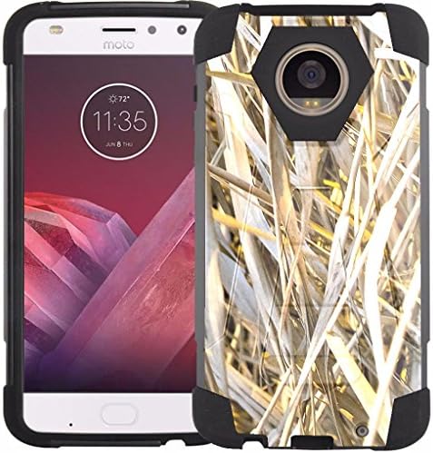 Moto Z2 Force Case, Moto Z2 Play Case - Armatus Gear (TM) Advanced Armor Hybrid Dual Layer Protective Case Design Phone Cover for Motorola Moto Z2 Force / Moto Z2 Play - Camouflage / Brush Camo