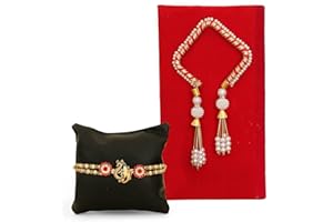 TIED RIBBONS Rakhi for Bhaiya Bhabhi with Gift | Lumba Rakhi for Bhabhi Rakhi for Brother and Bhabhi - Bhai Bhabhi Rakhi Set | Greeting Card | Roli Tikka | Rakhi Gifts for Brother