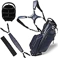 CaddyDaddy RevCore Hybrid Luxury Golf Stand Bag, Tour Grade Synthetic Leather, 14 Way or 6 Way Dividers, 2 Cooler Pockets, Magnetic Felt-Lined Pocket