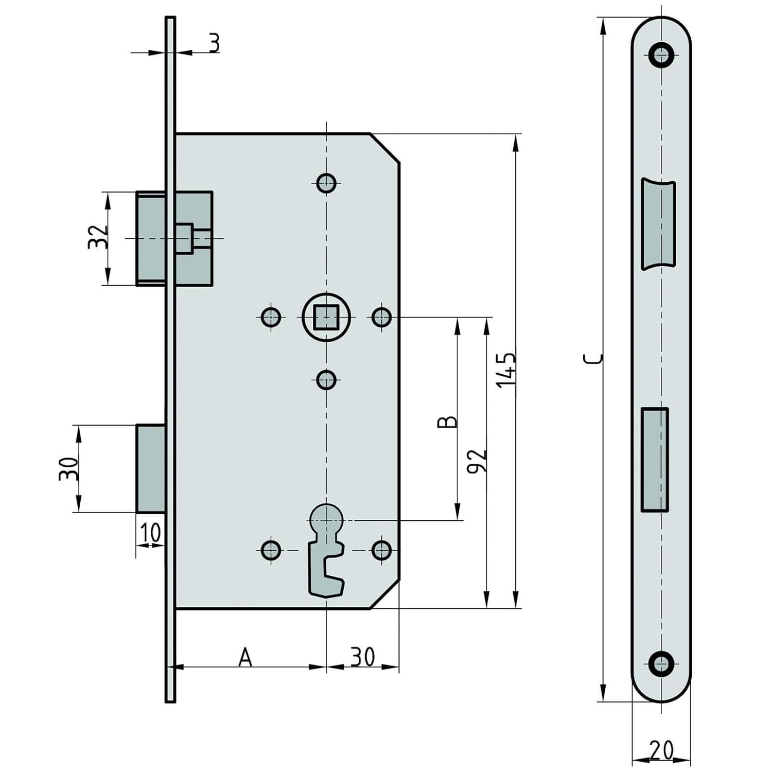 Din Links Turanschlag - minimalistisches Interieur
