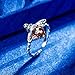 EleQueen Sterling Silver Stacking Band Rings Crystals Queen Bee Resizable Ring for Women Girls, Valentine's Day/Mother's Day/Christmas Jewelry Gift for Girlfriend/Mom