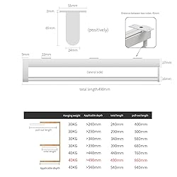 BaiNong Pull Out Closet Rod - White, 19-1/4