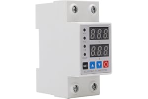 WALFRONT DIN Rail Over Under Voltage Protector 240-300V Digital Display Voltage Relay