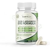 EverVision 14-in-1 Advanced Eye Formula AREDS 2 with Lutein and Zeaxanthin - 30 Vegan Capsules of Eye Vitamin Supplement with Astaxanthin, Saffron & Meso-Zeaxanthin - Perfect for Eye Health & Vision