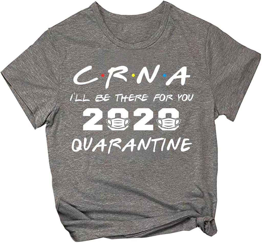 ZEFOTIM New Top, Seniors 2020 The One Where They were Quarantined Social Distancing T-Shirt